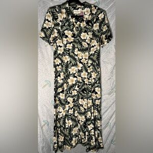 Betsy Lauren Floral Midi Dress